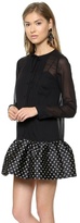 Thumbnail for your product : RED Valentino Drop Waist Tux Pleat Dress