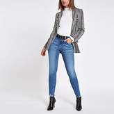 Thumbnail for your product : River Island Mid blue denim Amelie super skinny jeans
