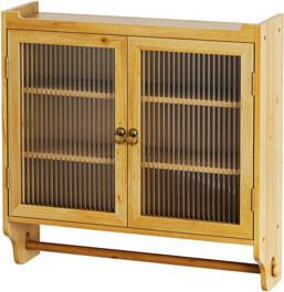 Winston Porter Vintage Double Door Wall Cabinet With Towel Rack