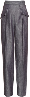 Adam Lippes Straight-leg cotton-twill trousers