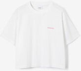 Thumbnail for your product : Burberry Oak Leaf Crest Cotton Cropped T-shirt Size: M