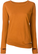 Thumbnail for your product : MM6 MAISON MARGIELA cut out hem long-sleeved top