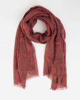 Thumbnail for your product : Maison Scotch Star Printed Wool Scarf