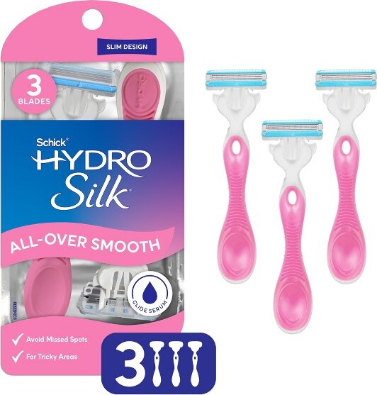 Schick SchickHydroSilkAll-OverSmooth3BladeDisposableRazors-3ct
