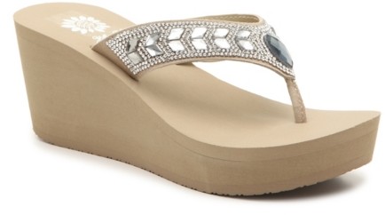 yellow box belmac wedge flip flop