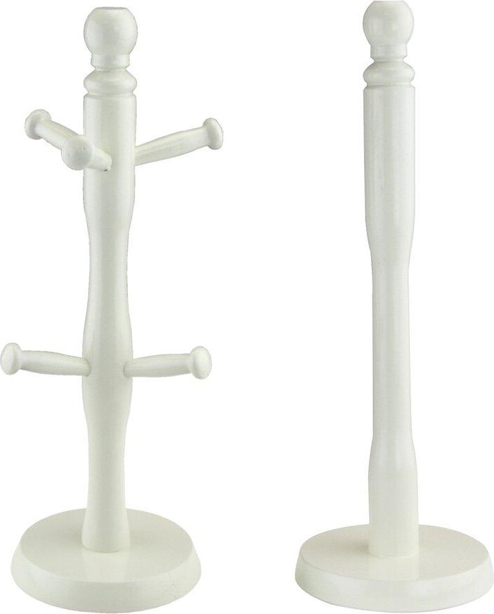 Apollo Housewares Beech Mug Tree and Kitchen Roll Holder Cream ShopStyle