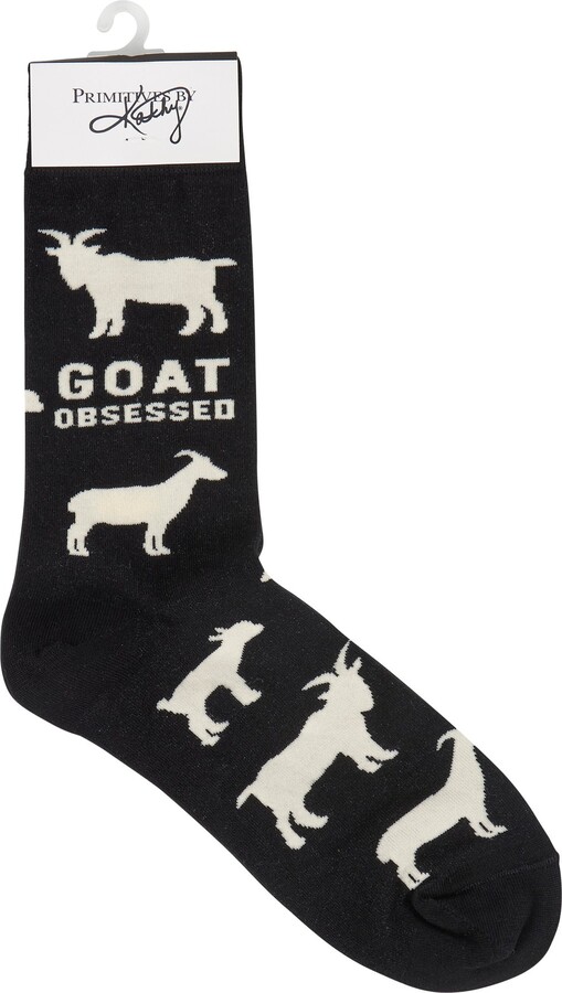 Primitives by Kathy Goat Obsessed Socks, Multicolor