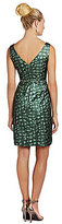 Thumbnail for your product : Kay Unger Metallic Jacquard Asymmetrical Peplum Dress