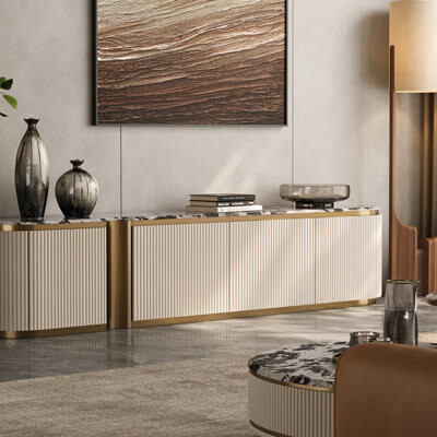 Everly Quinn Italian Minimalist and Light Luxury TV Cabinet