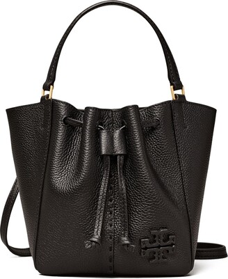 Tory Burch McGraw Bucket Bag (Black) Handbags - ShopStyle