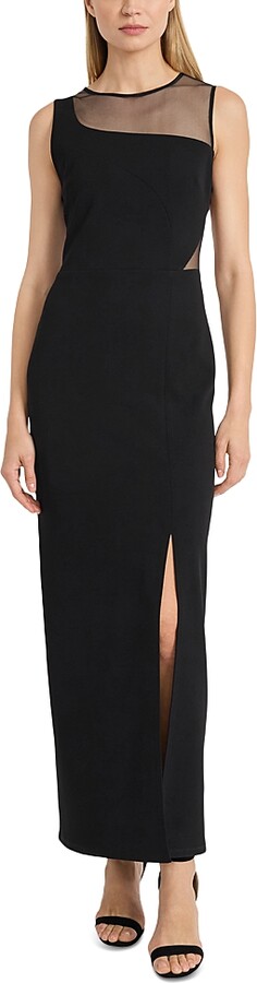 Donna Morgan Asymmetric Illusion Dress