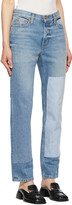 Thumbnail for your product : B Sides Blue Arts Straight Patchwork No. 2 Jeans