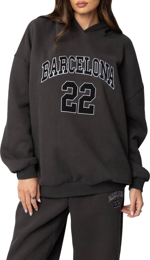 EDIKTED Barcelona Oversize Graphic Hoodie