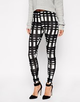 Thumbnail for your product : ASOS Leggings in Plaid Check Print
