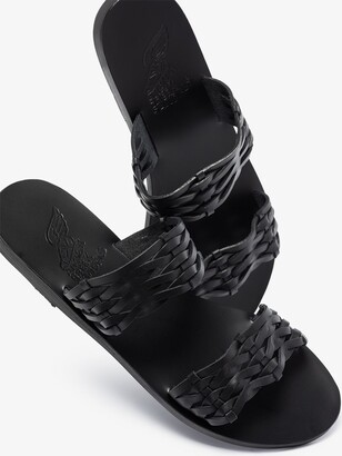 Ancient Greek Sandals Black Melia Leather Sandals