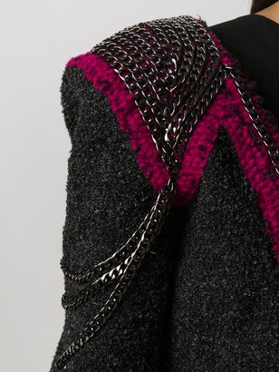 Loulou Chain-Embellished Knitted Blazer