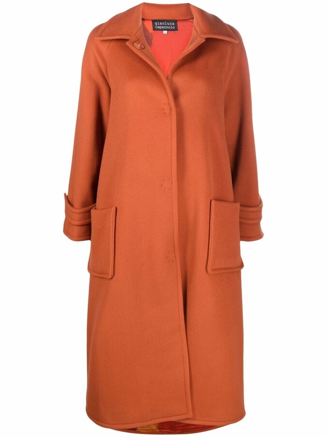 rust colored wool coat