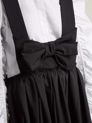 Comme des Garcons Girl Girl - Bow Wool Pinafore Dress - Womens - Black