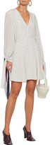 Thumbnail for your product : Stella McCartney Tie-front Printed Silk Crepe De Chine Mini Dress