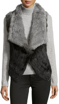 Thumbnail for your product : Love Token Ombre Rabbit Fur Vest, Black Ombre