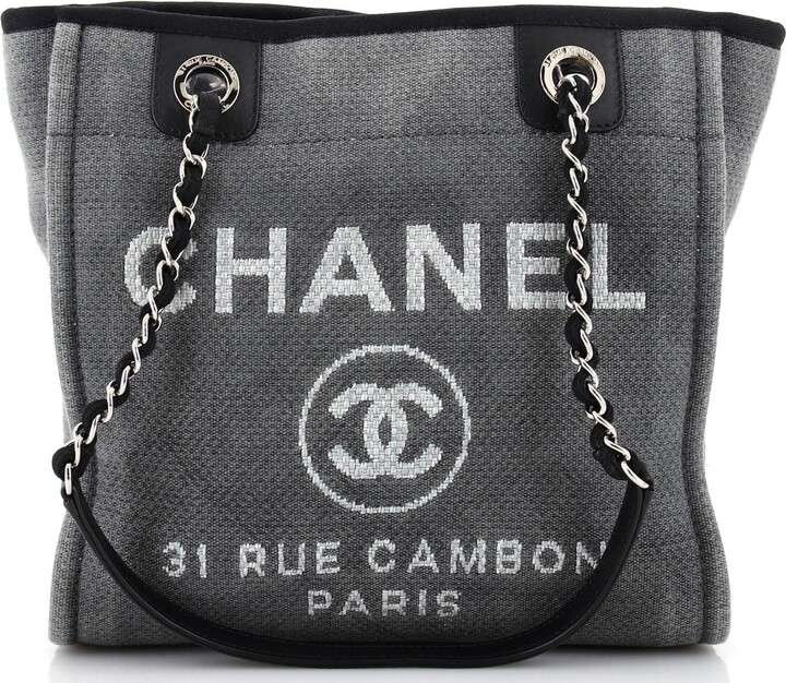 Chanel Deauville NM Bowling Bag Mixed Fibers Small - ShopStyle
