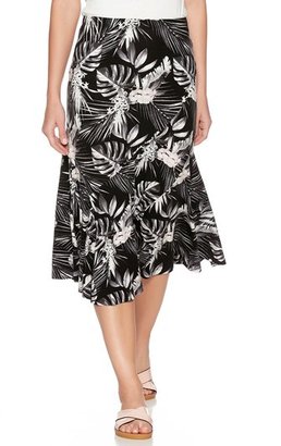 M&Co Tropical mid length jersey skirt