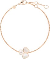 Thumbnail for your product : Chopard 18kt rose gold Happy Hearts Wings diamond and mother-of-pearl bracelet
