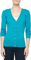 Thumbnail for your product : Michael Kors Cashmere V-Neck Cardigan, Pool