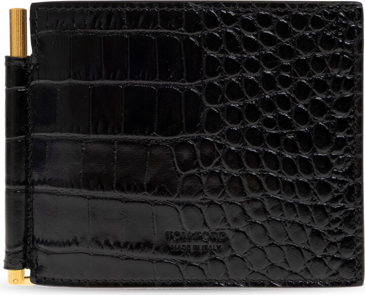 Tom Ford Folded Leather Wallet  - Black