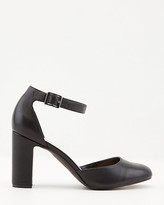 Thumbnail for your product : Le Château Leather Almond Toe Ankle Strap Pump