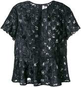 Comme Des Garçons Noir Kei Ninomiya embroidered lace T-shirt