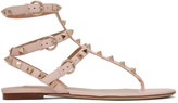 Thumbnail for your product : Valentino Pink Garavani Rockstud Caged Sandals