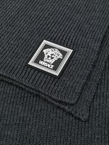 Thumbnail for your product : Versace Ribbed Knit Wool Scarf