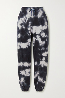 Ninety Percent + Net Sustain Tie-dyed Organic Cotton-terry Track Pants - Black