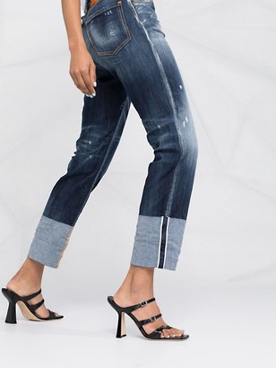 DSQUARED2 Turn-Up Hem Straight-Leg Jeans