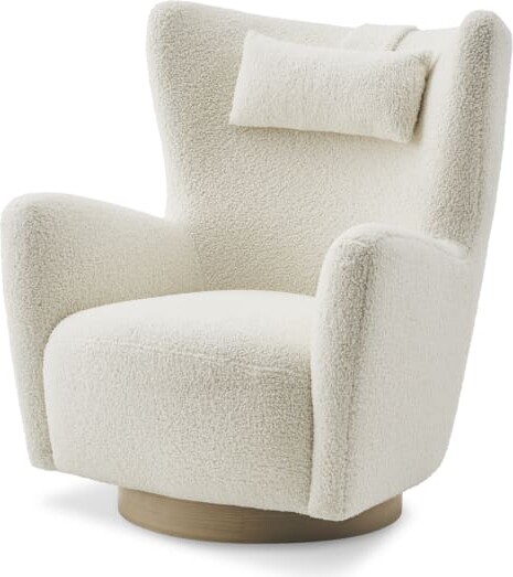 Castlery White Swivel Armchair