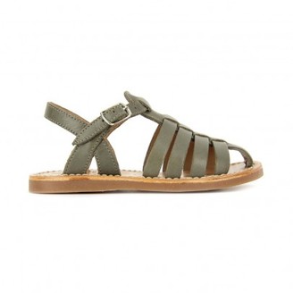 Pom D'Api Papy beach Stitch sandals Taupe grey