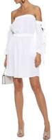Thumbnail for your product : Milly Off-the-shoulder Cutout Silk-blend Mini Dress