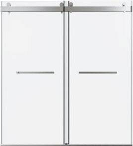 Farm on table Frameless Sliding Soft-Close Shower Door, Bathroom Sliding Glass Door For Bathroom