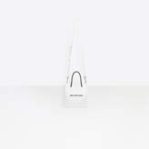Thumbnail for your product : Balenciaga Small natural grain calfskin shopping bag with marquetry logo