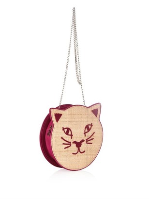 Charlotte Olympia Pussycat embroidered shoulder bag