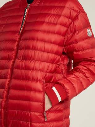 Moncler Charoite Quilted Down Bomber Jacket - Womens - Red