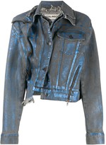 Thumbnail for your product : Ottolinger x ISKO double-collar denim jacket