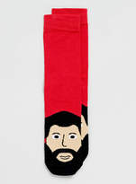 Thumbnail for your product : Topman Bearded Man Character Socks