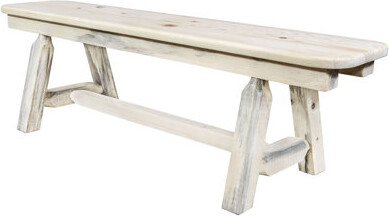Homestead Collection Faux Leather Bench
