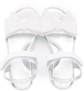 Thumbnail for your product : MonnaLisa Pearl-Embellished Bow Sandals