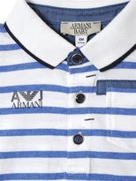 Thumbnail for your product : Armani Junior Striped Cotton Jersey Polo Shirt