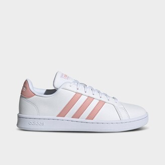 Adidas Women's Grand Court Sneakers EE8178 White/Pink - Shop Sara Jane
