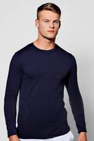 Thumbnail for your product : boohoo Long Sleeve Muscle Fit T-Shirt With Logo