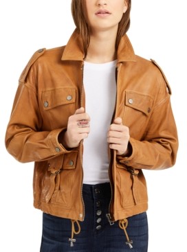 Lucky Brand Relaxed Indie Leather Jacket